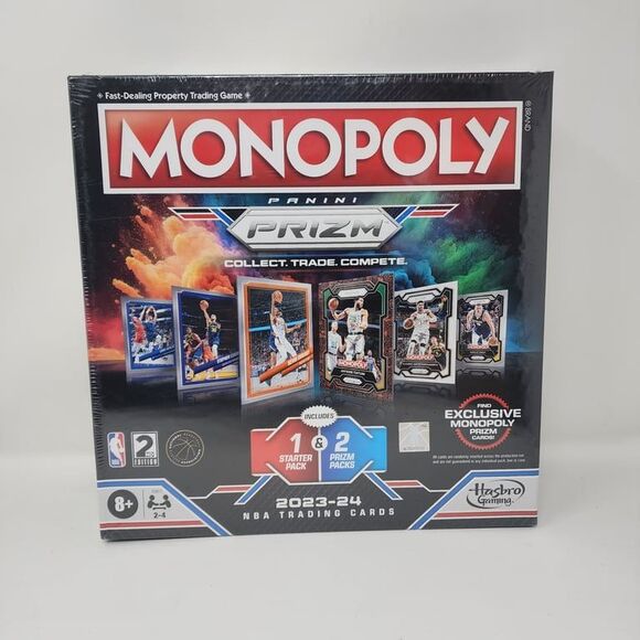 Monopoly Panini Prizm 2nd Edition Board Game Nba Trading Cards 2023 24 Hasbro
